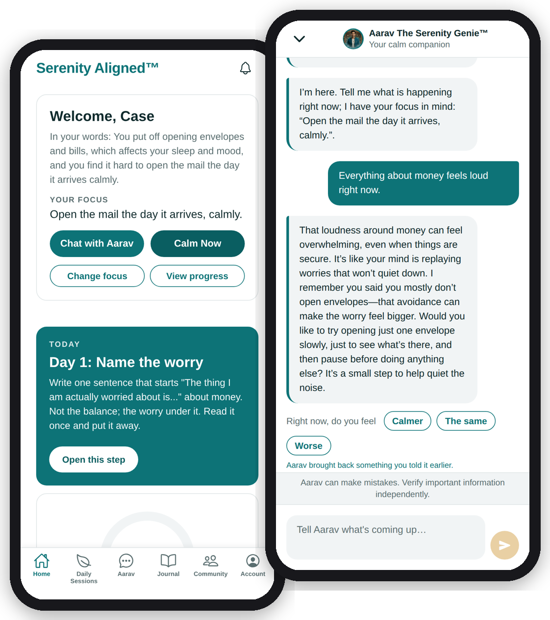 Serenity Aligned: Home and a Calm Now chat with Aarav The Serenity Genie
